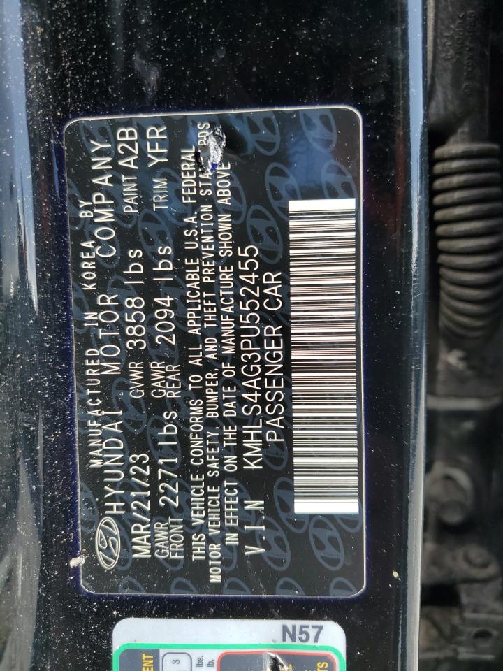 2023 HYUNDAI ELANTRA SEL VIN:KMHLS4AG3PU552455