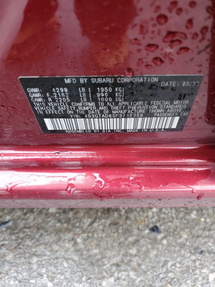 2023 SUBARU IMPREZA PREMIUM VIN:4S3GTAD69P3715359