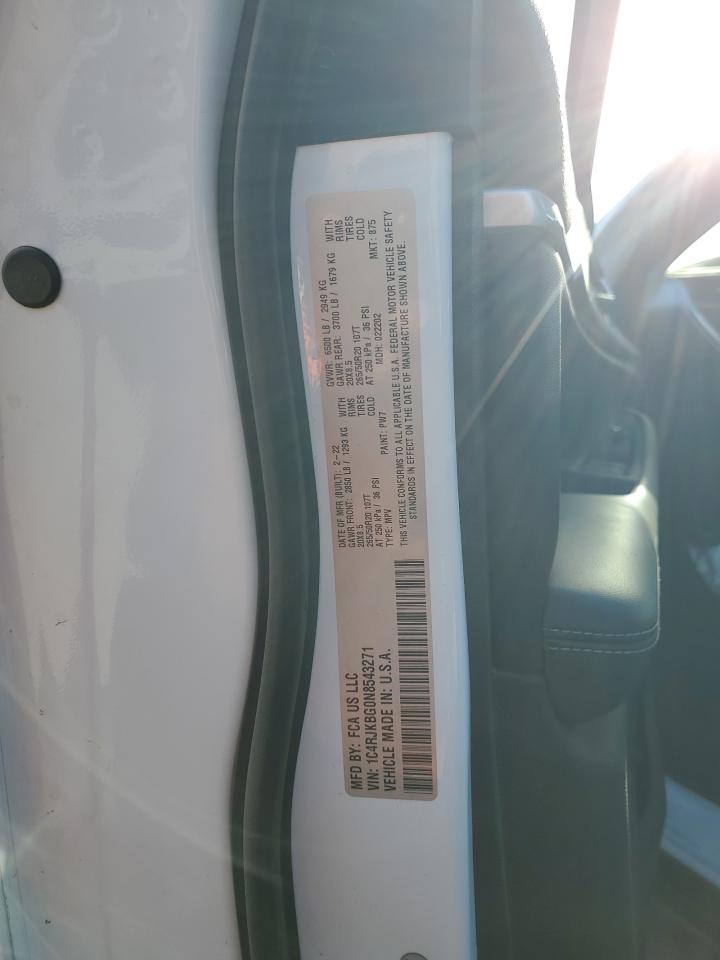 2022 JEEP GRAND CHEROKEE L LIMITED VIN:1C4RJKBG0N8543271