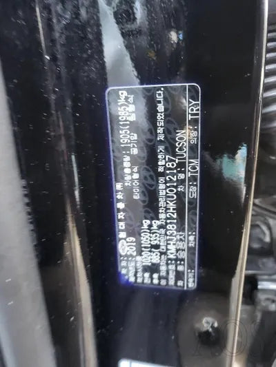 2019 Hyundai Tucson KMHJ3812HKU012187 VIN:KMHJ3812HKU012187