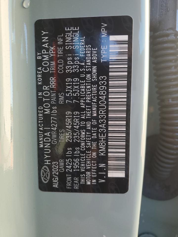 2024 HYUNDAI KONA LIMITED VIN:KM8HE3A33RU048933