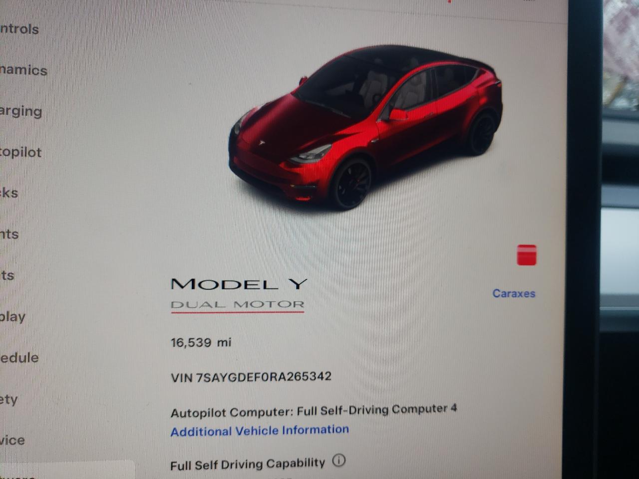 2024 TESLA MODEL Y  VIN:7SAYGDEF0RA265342