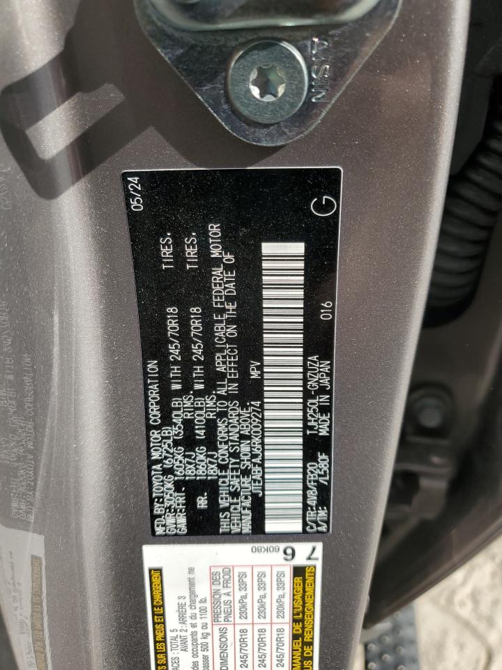 2024 TOYOTA LAND CRUISER BASE VIN:JTEABFAJ6RK009274
