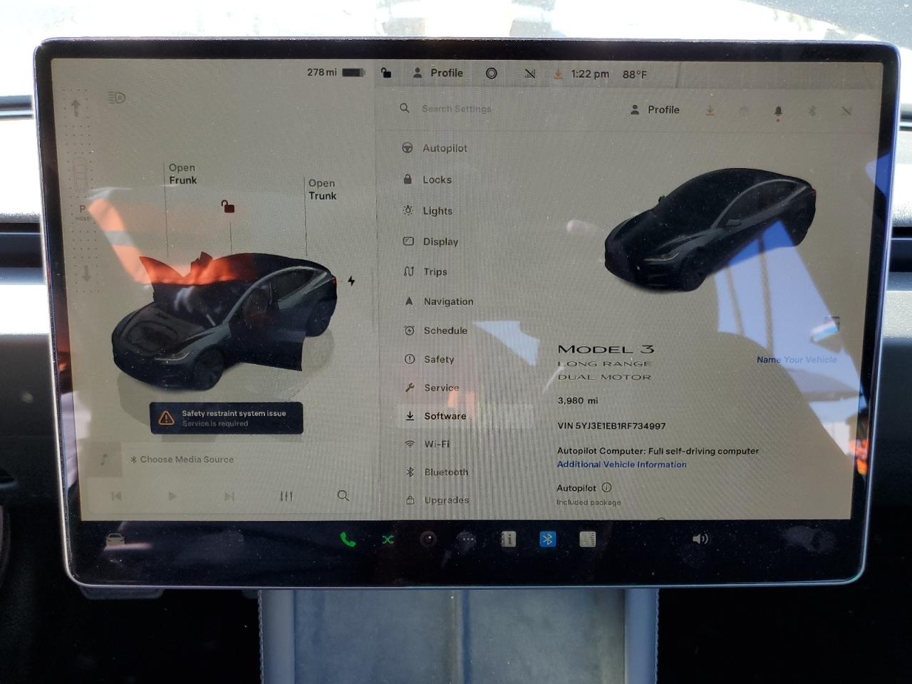 2024 TESLA MODEL 3  VIN:5YJ3E1EB1RF734997
