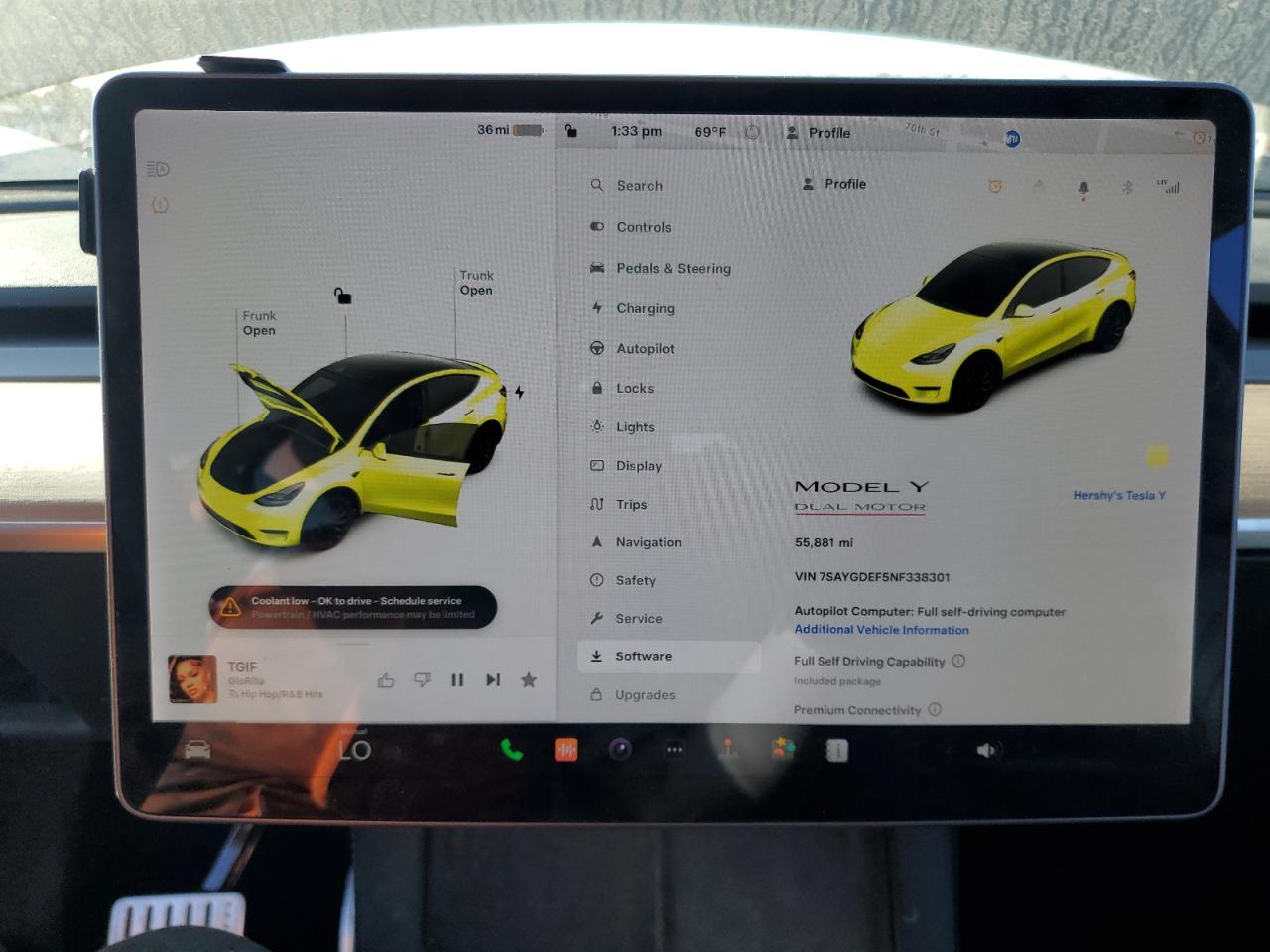 2022 TESLA MODEL Y  VIN:7SAYGDEF5NF338301