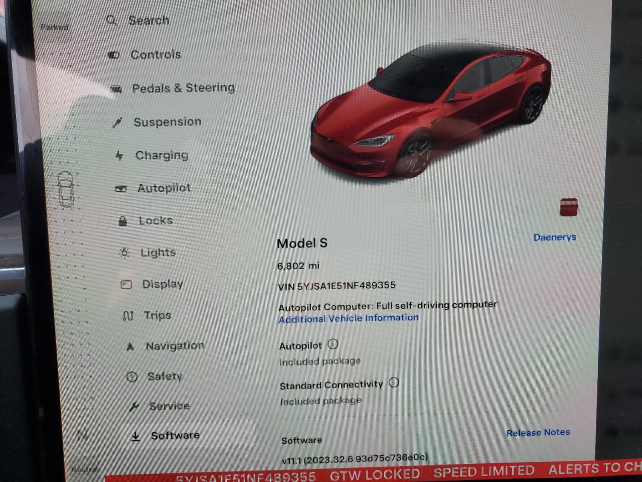 2022 TESLA MODEL S  VIN:KNDEPCAA6M7215633