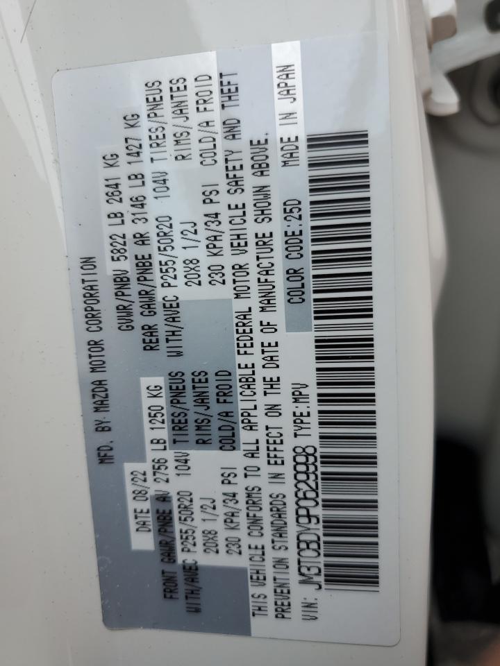 2023 MAZDA CX-9 GRAND TOURING VIN:JM3TCBDY9P0629998