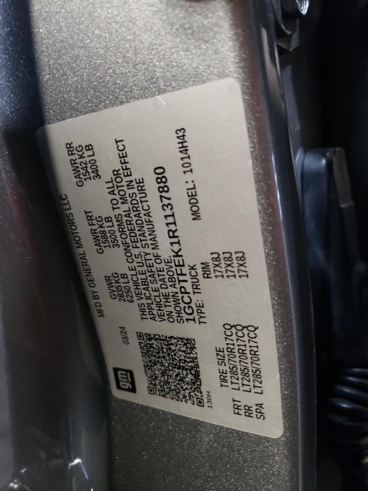 2024 CHEVROLET COLORADO ZR2 VIN:1GCPTFEK1R1137880