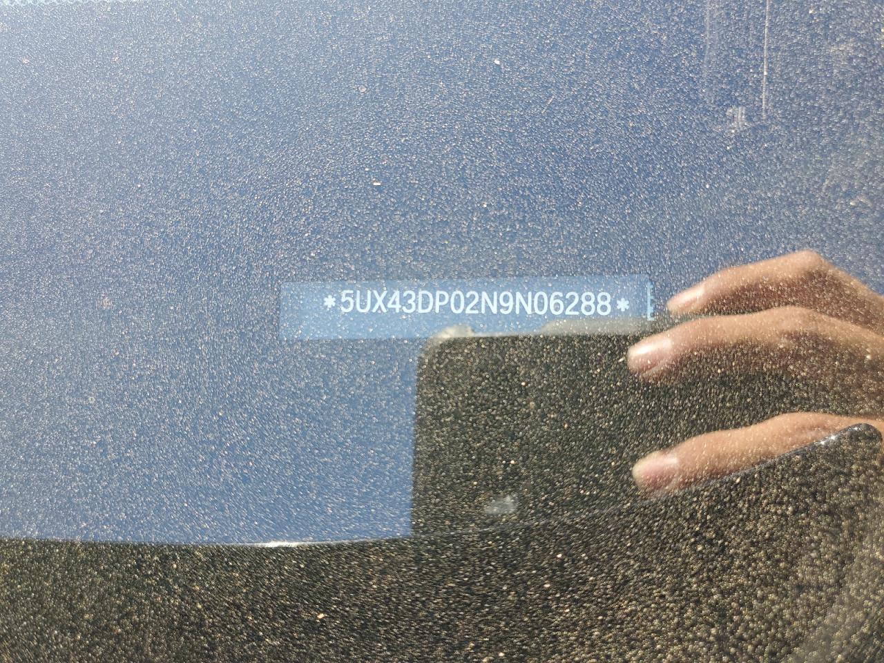 2022 BMW X3 SDRIVE30I VIN:5UX43DP02N9N06288