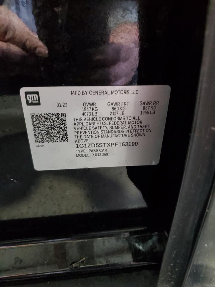 2023 CHEVROLET MALIBU LT VIN:1G1ZD5STXPF163190