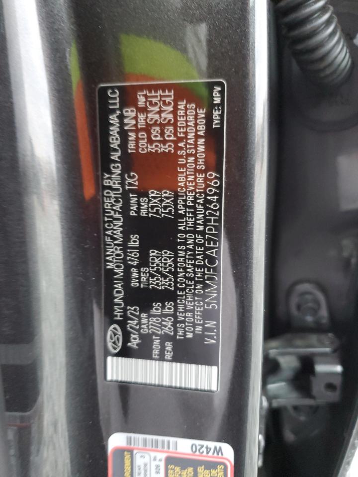 2023 HYUNDAI TUCSON SEL VIN:5NMJFCAE7PH264969