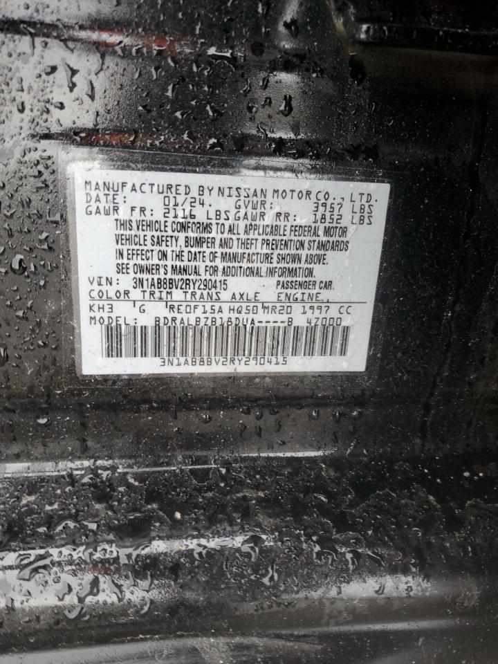 2024 NISSAN SENTRA S VIN:3N1AB8BV2RY290415