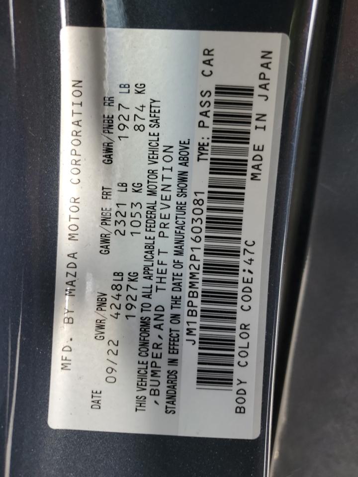 2023 MAZDA 3 PREMIUM VIN:JM1BPBMM2P1603081