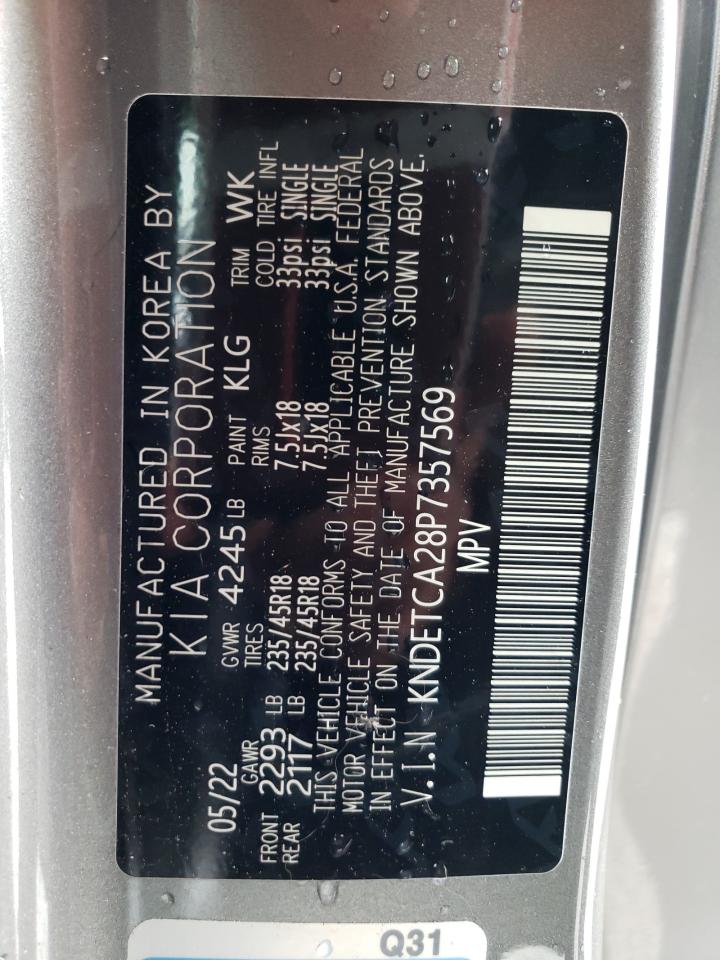 2023 KIA SELTOS SX VIN:KNDETCA28P7357569