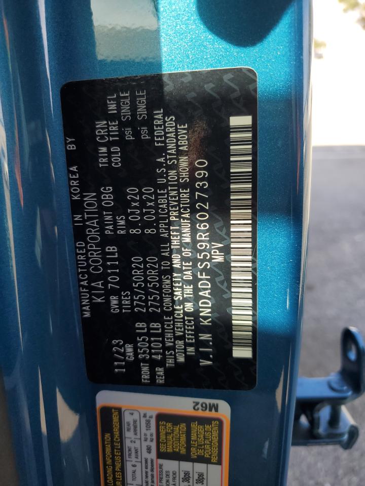 2024 KIA EV9 LAND VIN:KNDADFS59R6027390