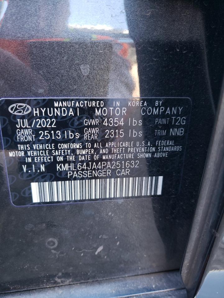 2023 HYUNDAI SONATA SEL VIN:KMHL64JA4PA251632