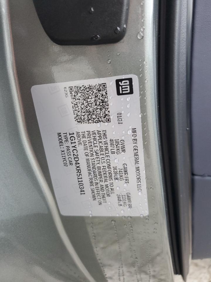 2024 CHEVROLET CORVETTE STINGRAY 3LT VIN:1G1YC2D4XR5110341