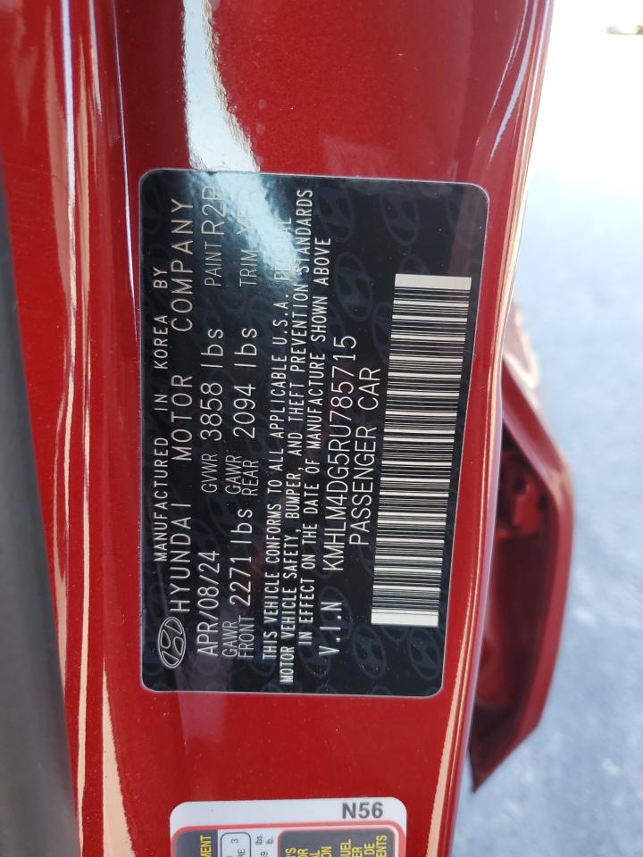 2024 HYUNDAI ELANTRA SEL VIN:KMHLM4DG5RU785715