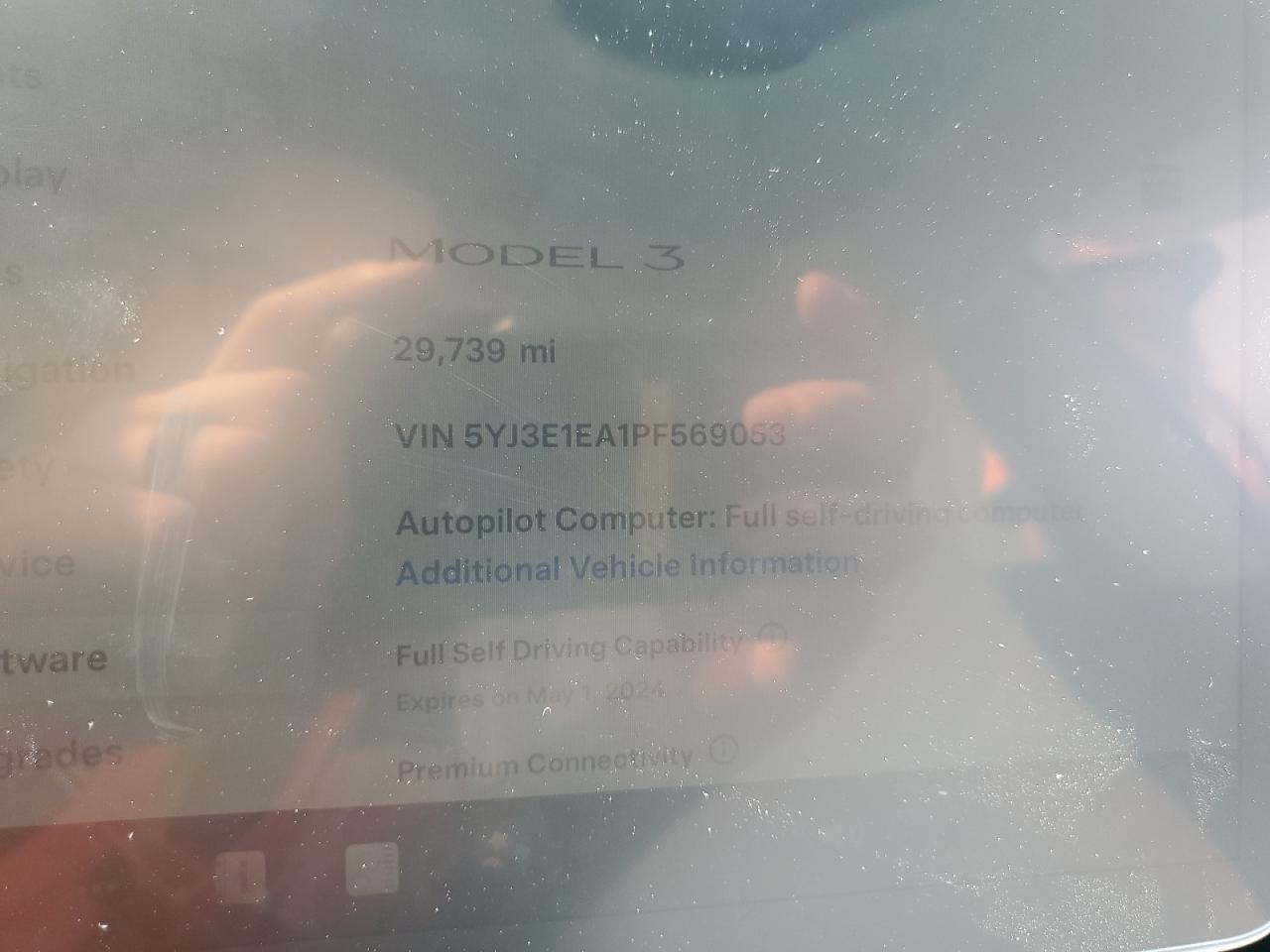 2023 TESLA MODEL 3  VIN:5YJ3E1EA1PF569053