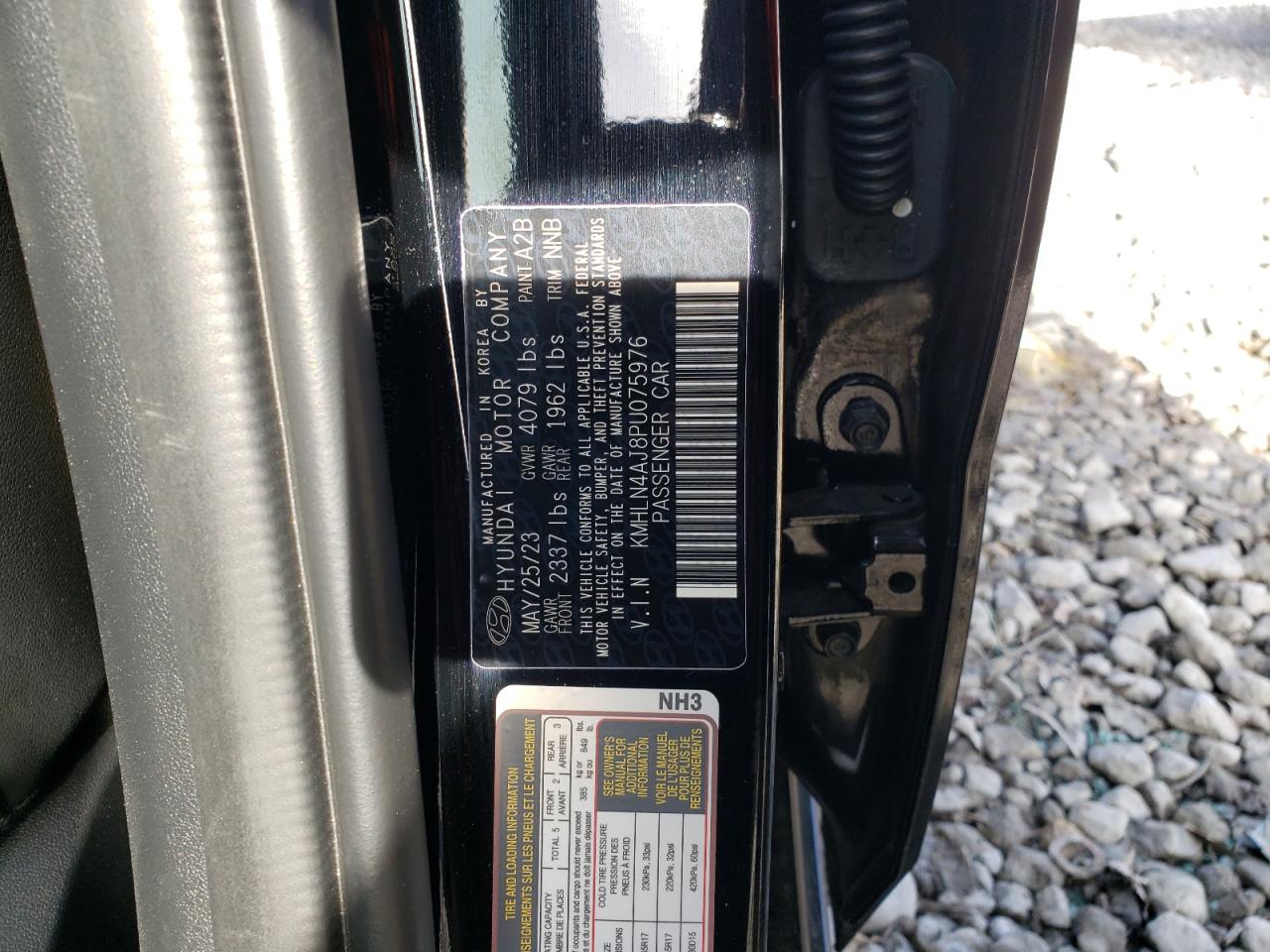 2023 HYUNDAI ELANTRA LIMITED VIN:KMHLN4AJ8PU075976