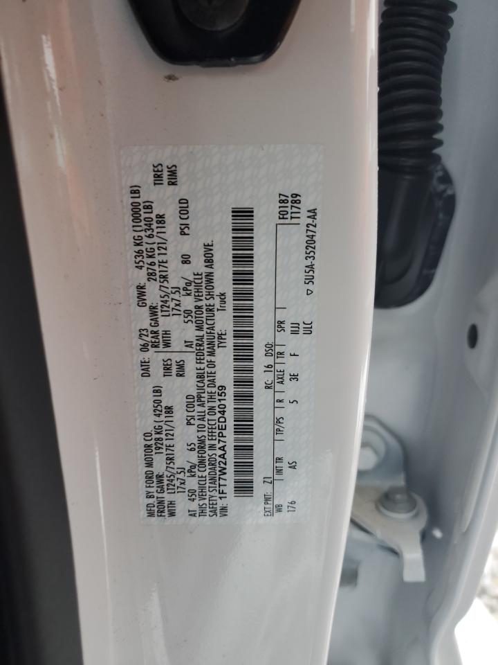 2023 FORD F250 SUPER DUTY VIN:1FT7W2AA7PED40159
