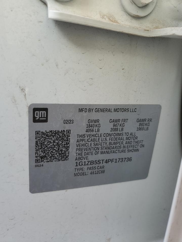 2023 CHEVROLET MALIBU LS VIN:1G1ZB5ST4PF173736