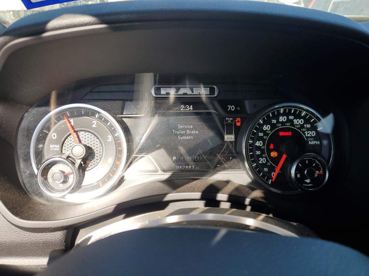 2022 RAM 2500 BIG HORN/LONE STAR VIN:3C6UR5DL3NG213303