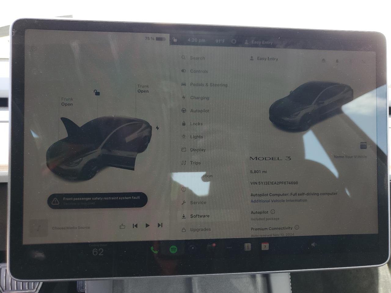 2023 TESLA MODEL 3  VIN:5YJ3E1EA2PF674698