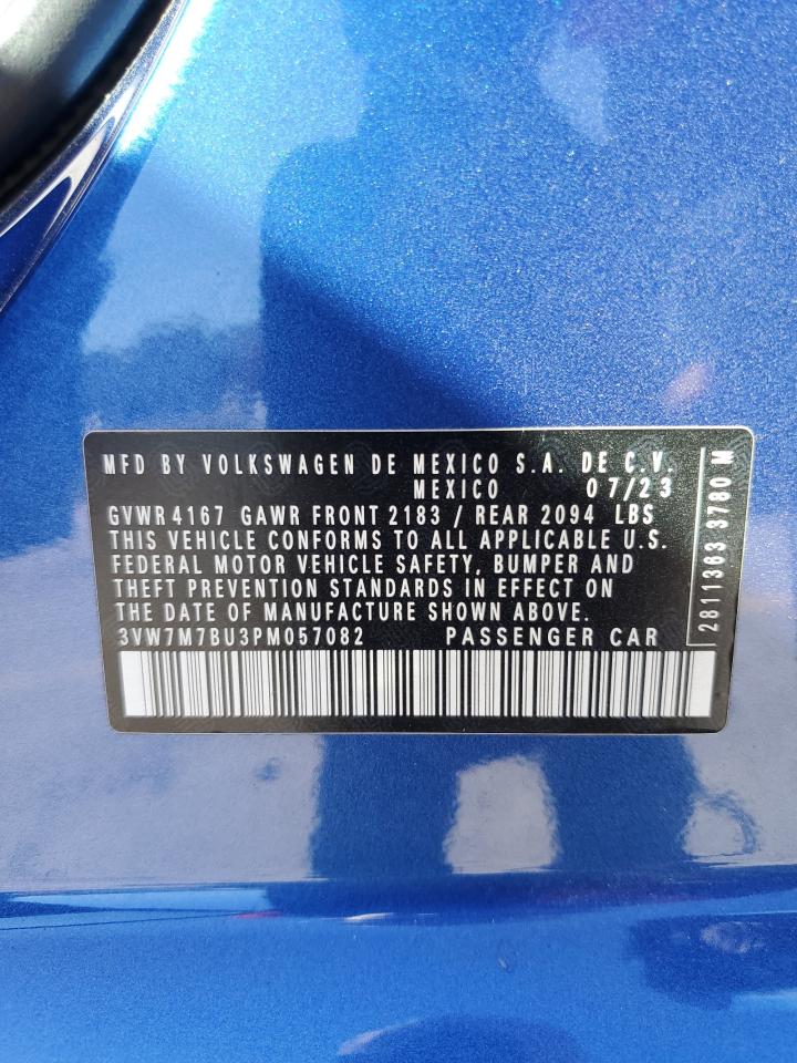 2023 VOLKSWAGEN JETTA SE VIN:3VW7M7BU3PM057082