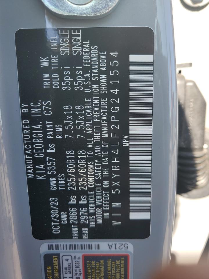 2023 KIA SORENTO EX VIN:5XYRH4LF2PG241554