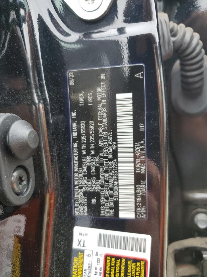 2023 TOYOTA HIGHLANDER L VIN:5TDKDRAH7PS512254