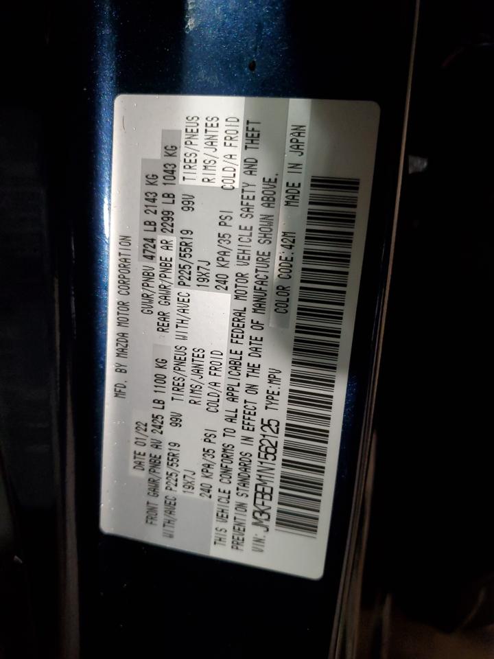 2022 MAZDA CX-5 PREMIUM PLUS VIN:JM3KFBEM1N1562125