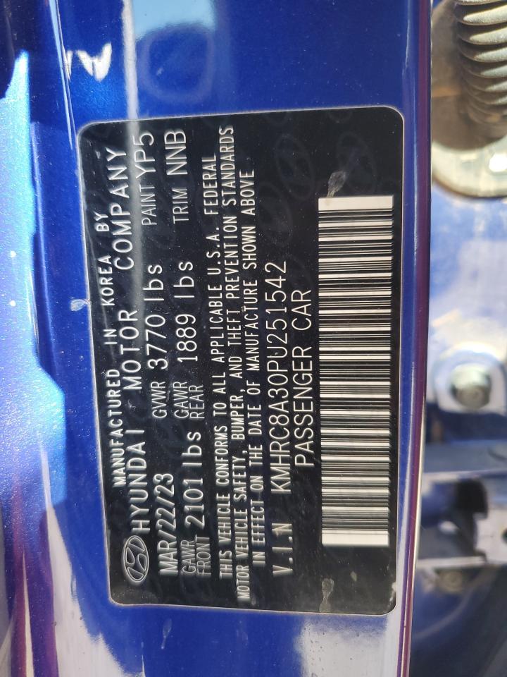 2023 HYUNDAI VENUE SEL VIN:KMHRC8A30PU251542