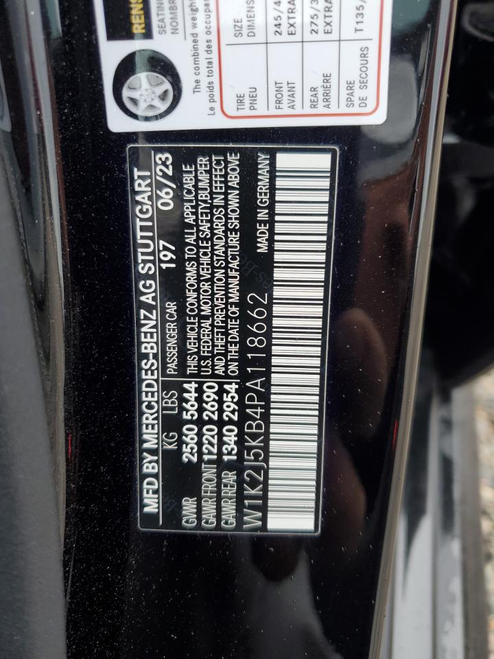 2023 MERCEDES-BENZ CLS 450 4MATIC VIN:W1K2J5KB4PA118662