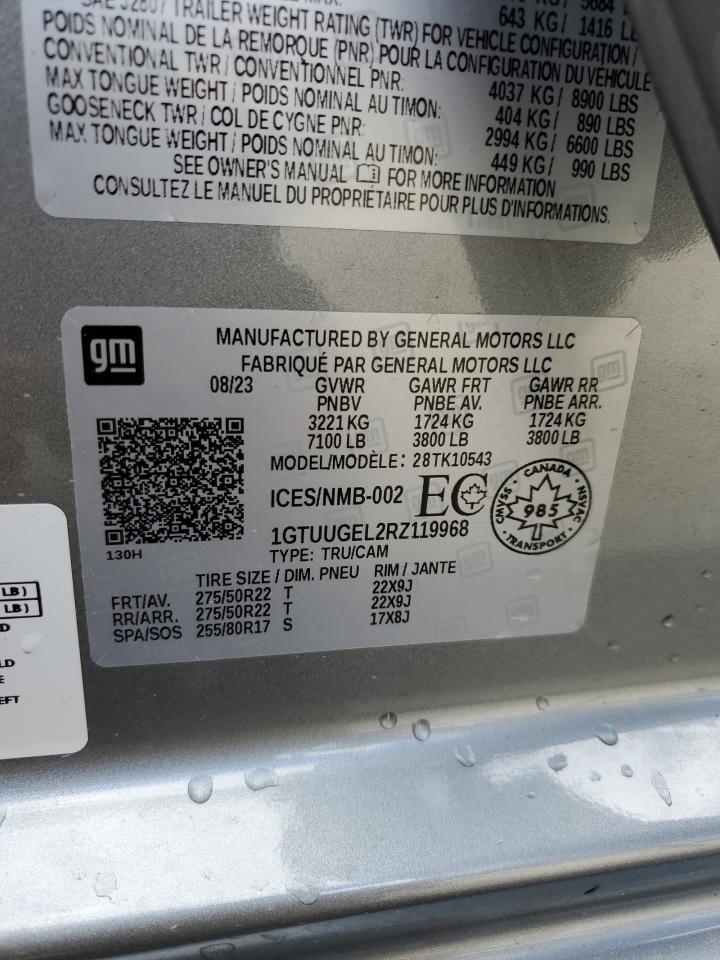 2024 GMC SIERRA K1500 DENALI VIN:1GTUUGEL2RZ119968