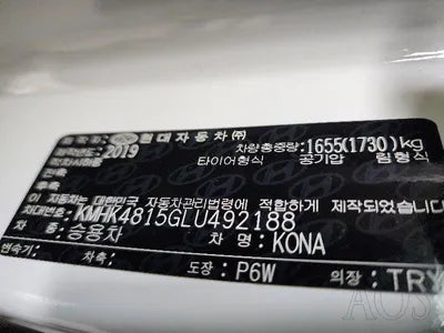 2019 Hyundai Kona KMHK4815GLU492188 VIN:KMHK4815GLU492188