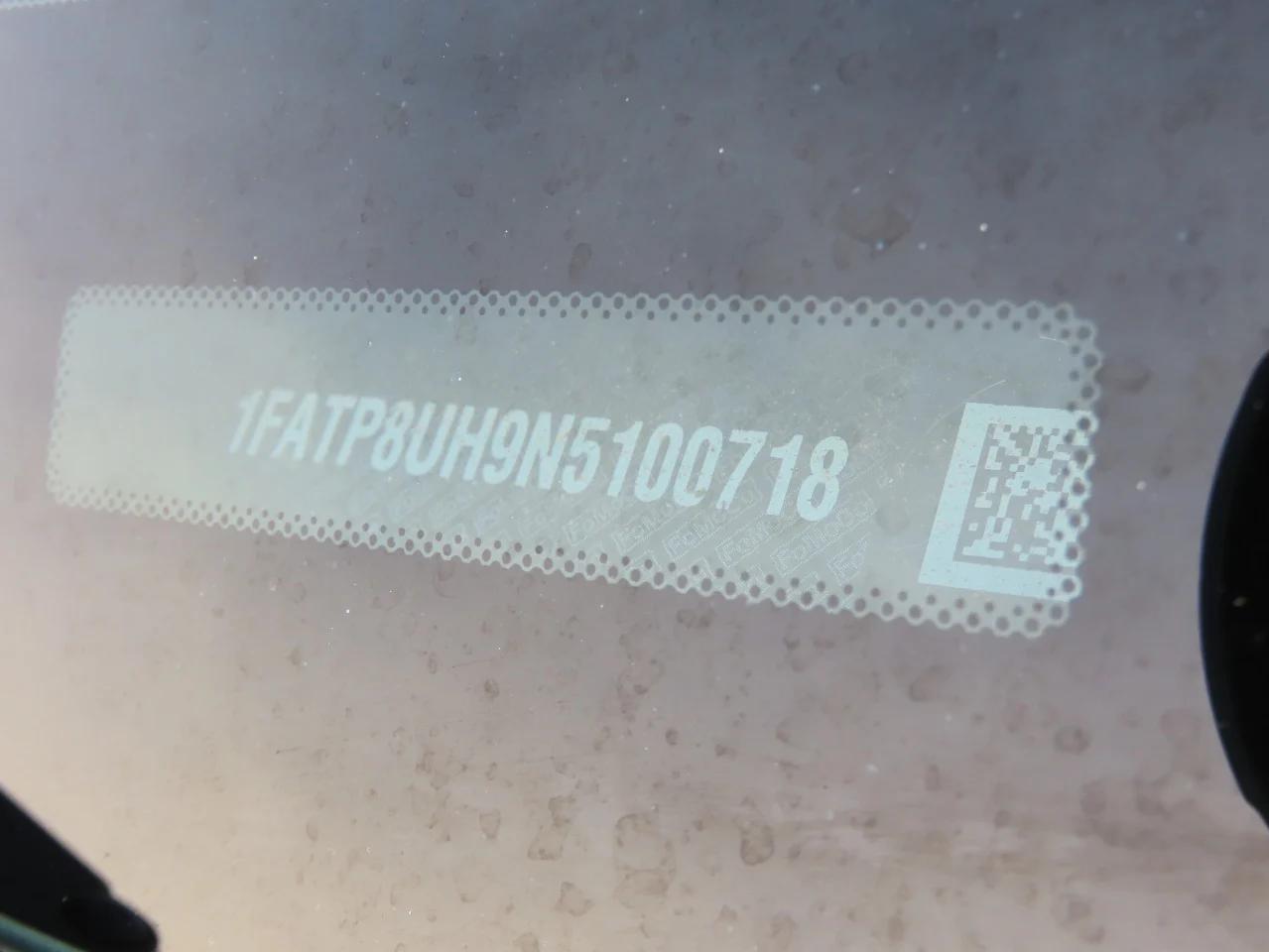 2022 FORD MUSTANG  VIN:1FATP8UH9N5100718