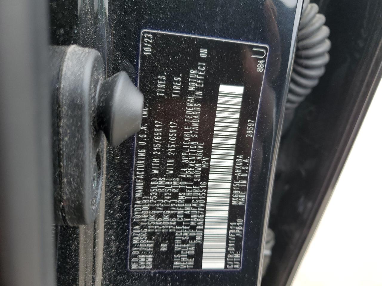 2023 TOYOTA COROLLA CROSS LE VIN:7MUFBABG7PV015516