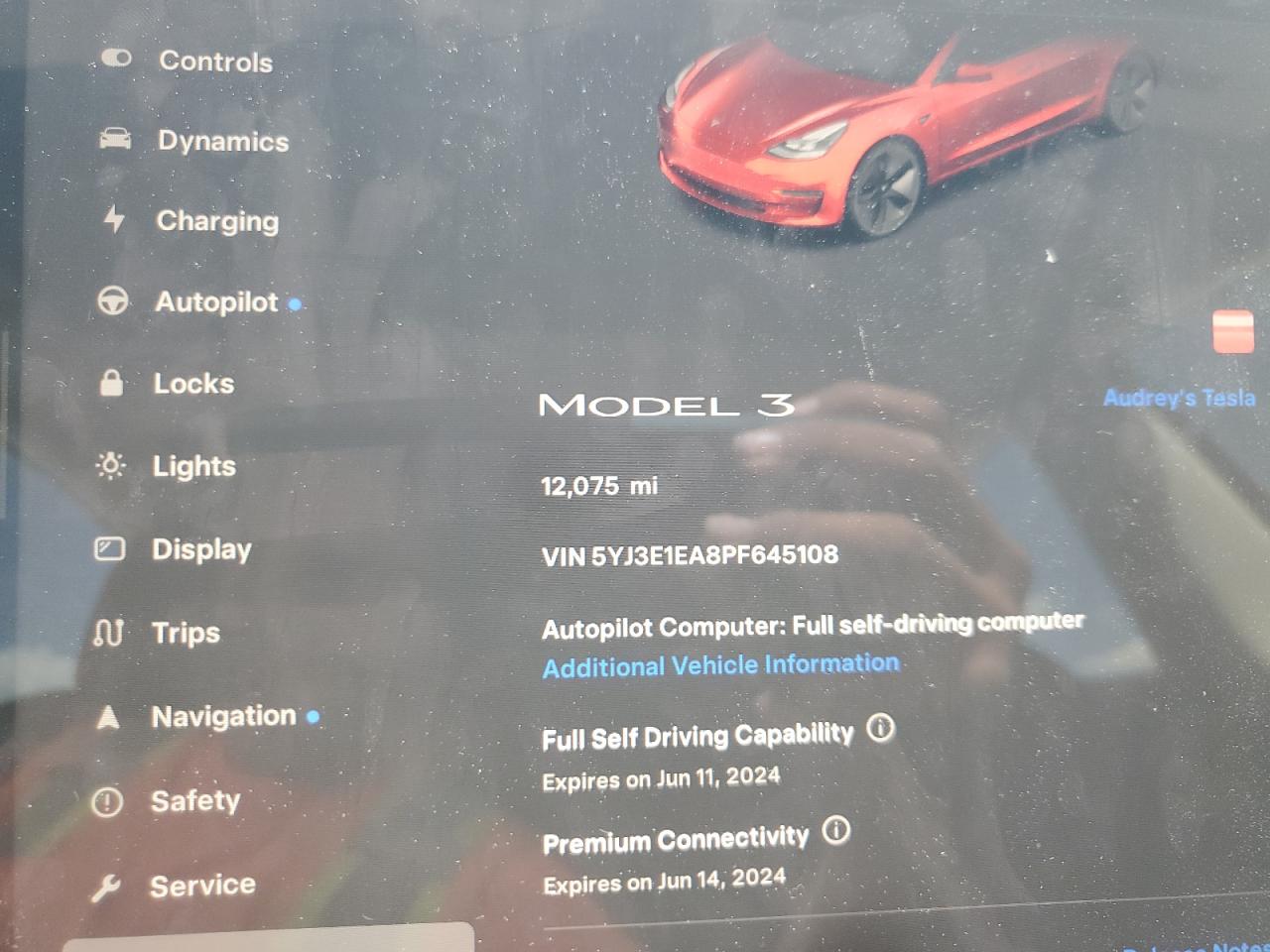 2023 TESLA MODEL 3  VIN:5YJ3E1EA8PF645108