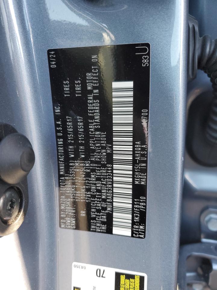2024 TOYOTA COROLLA CROSS SE VIN:7MUFBABG3RV033448
