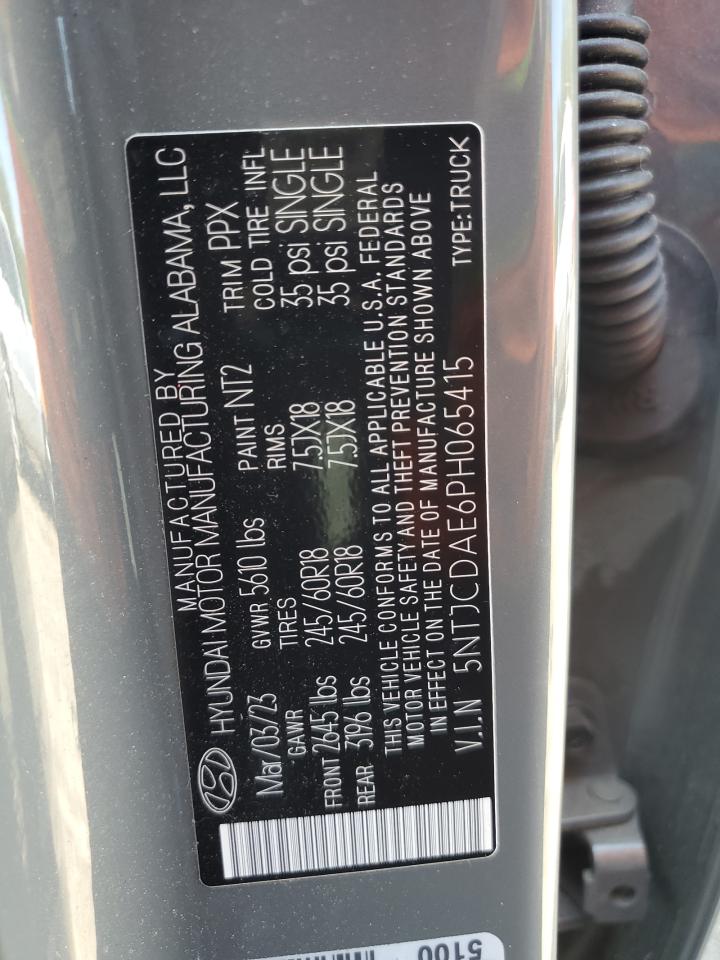 2023 HYUNDAI SANTA CRUZ SEL VIN:5NTJCDAE6PH065415