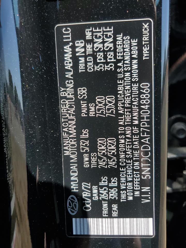 2023 HYUNDAI SANTA CRUZ NIGHT VIN:5NTJCDAF7PH048860
