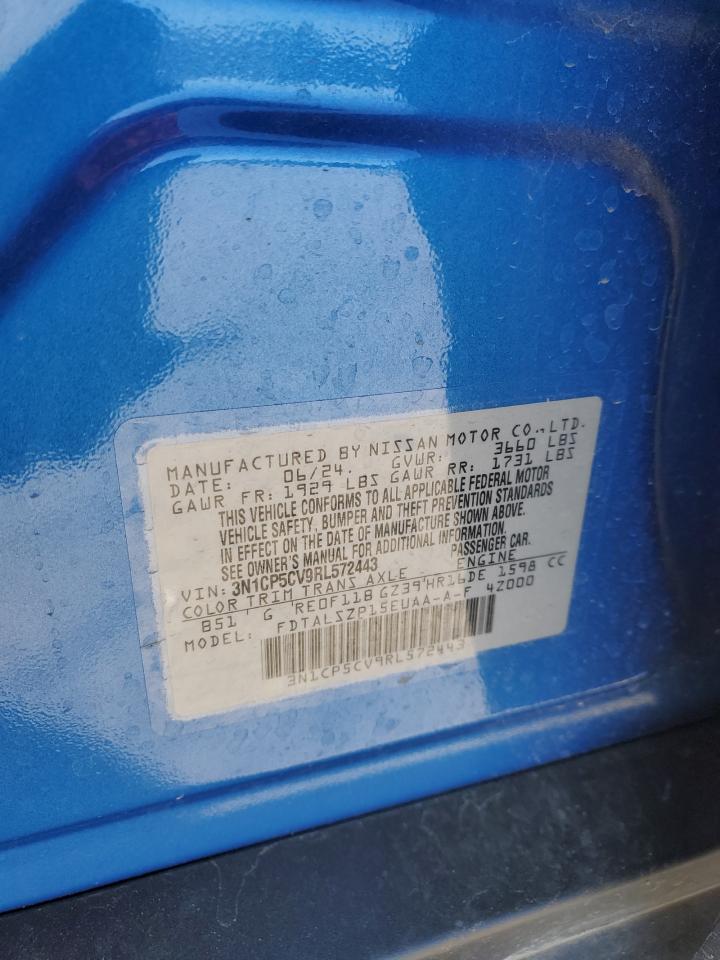 2024 NISSAN KICKS SV VIN:3N1CP5CV9RL572443