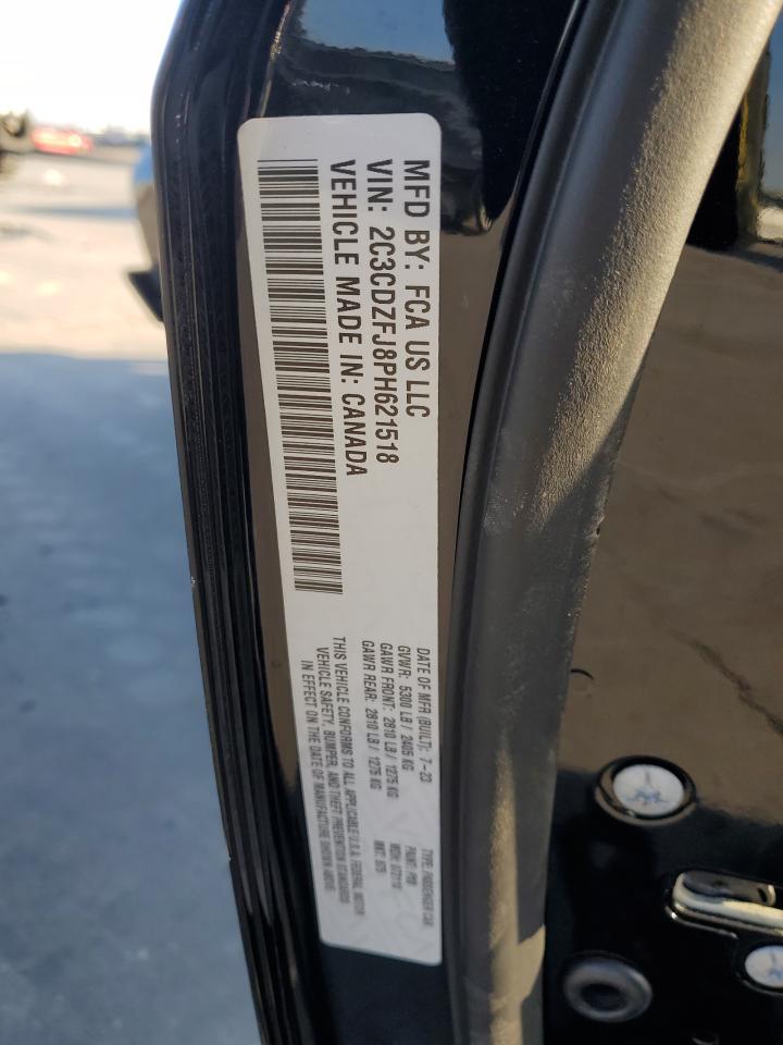 2023 DODGE CHALLENGER R/T SCAT PACK VIN:2C3CDZFJ8PH621518