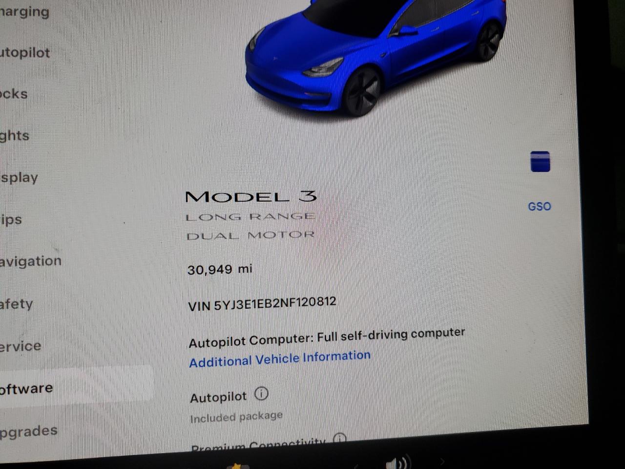 2022 TESLA MODEL 3  VIN:5YJ3E1EB2NF120812