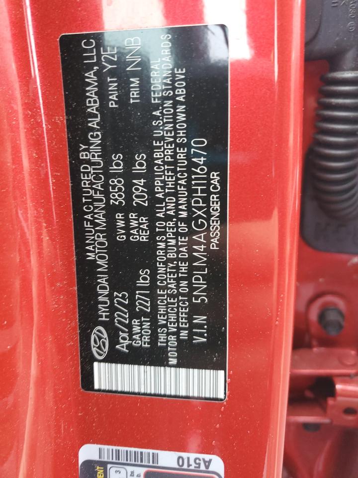 2023 HYUNDAI ELANTRA SEL VIN:5NPLM4AGXPH116470