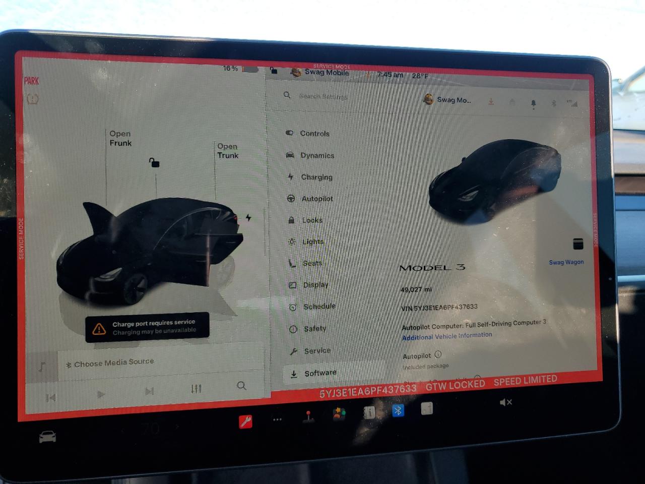 2023 TESLA MODEL 3  VIN:5YJ3E1EA6PF437633