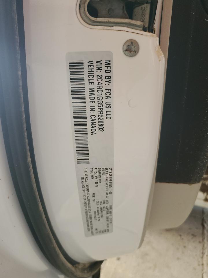 2023 CHRYSLER PACIFICA LIMITED VIN:2C4RC1GG5PR520802