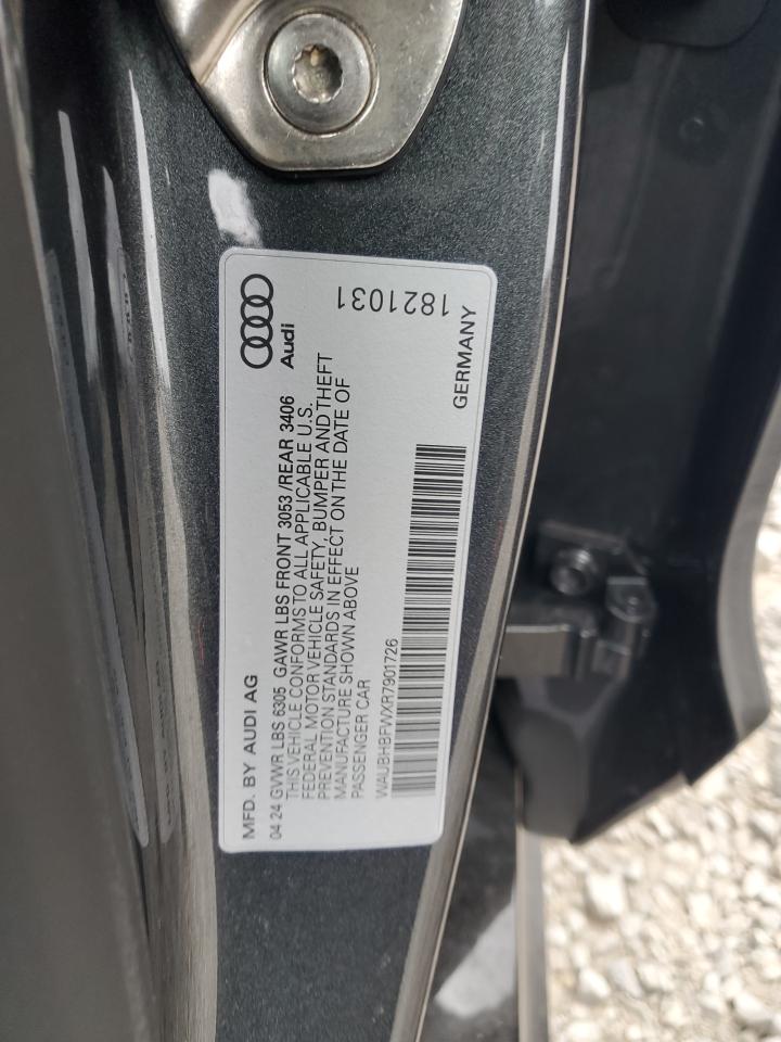 2024 AUDI RS E-TRON GT  VIN:WAUBHBFWXR7901726