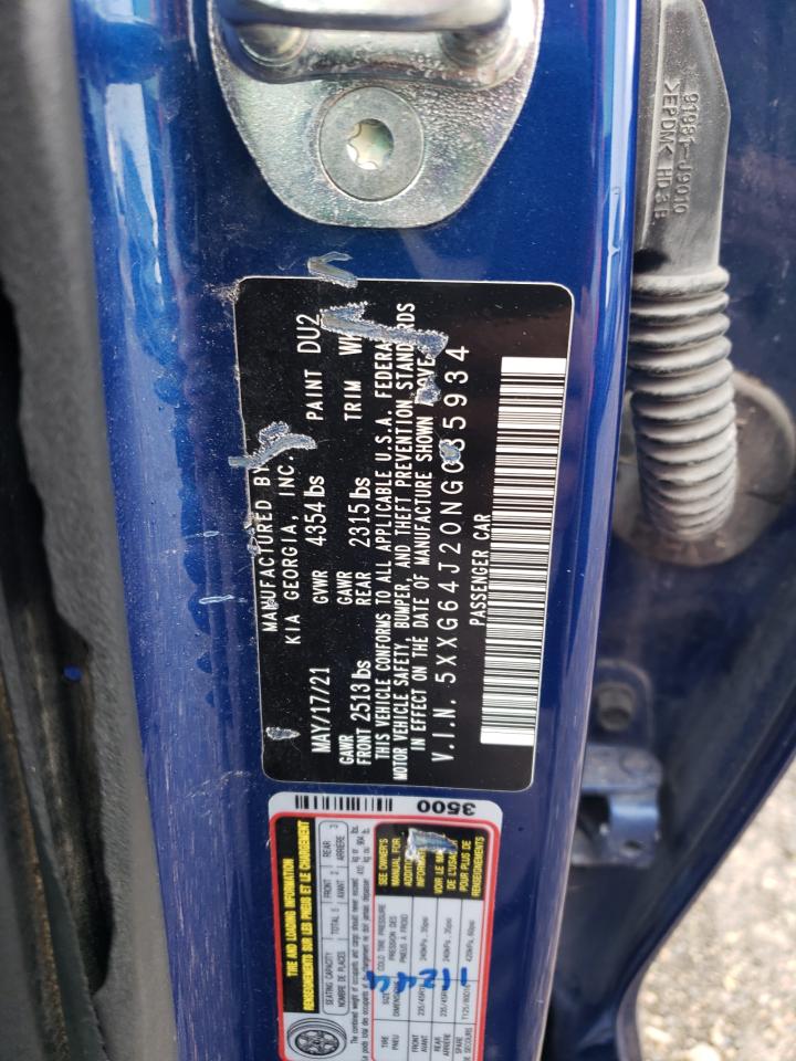 2022 KIA K5 GT LINE VIN:5XXG64J20NG085934